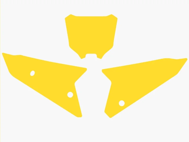 BLACKBIRD Plate Stickers Yellow Honda CRF450