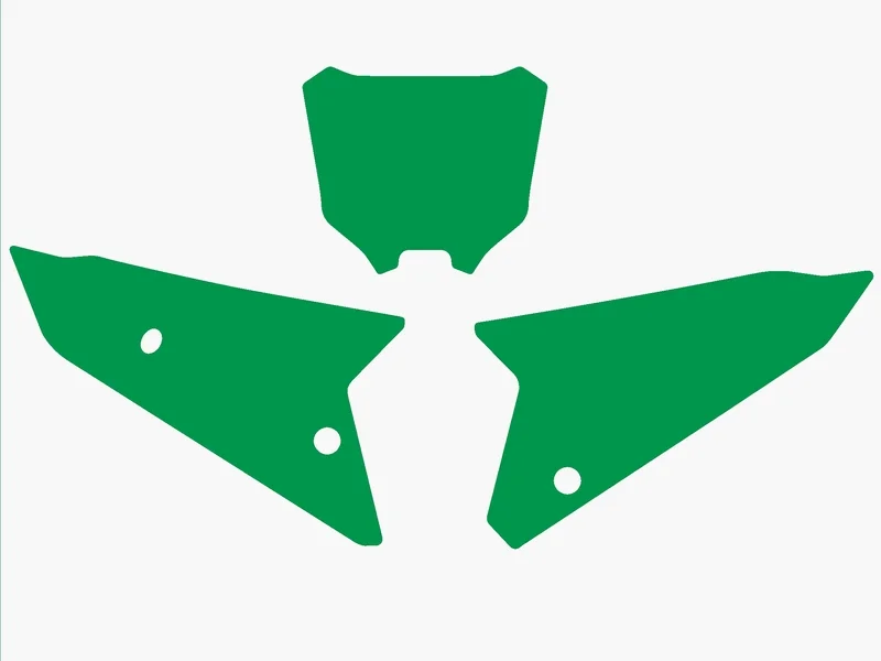 Juego adhesivos porta números BLACKBIRD verde Honda CRF450