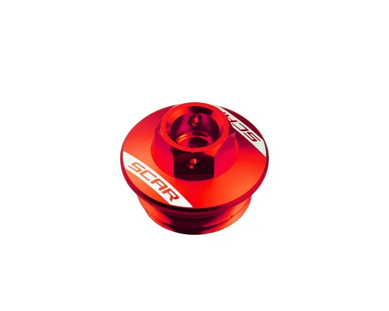 Tapón de llenado de aceite SCAR - Rojo