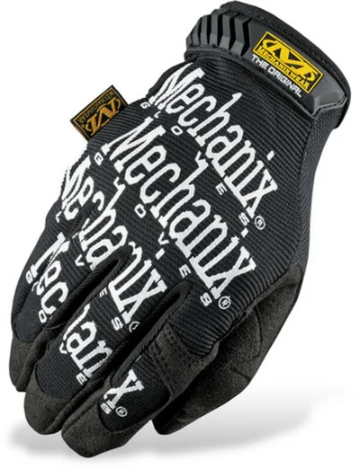 MECHA GLOVES ORIG WHITE LOGO, BLK, L