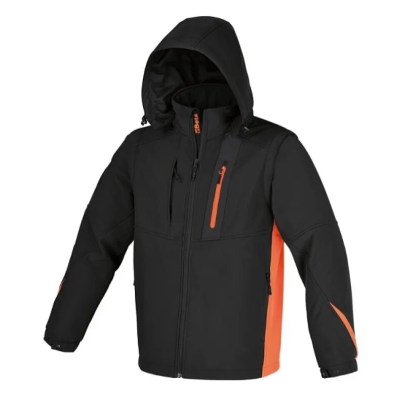 BETA Chaqueta Softshell con capucha y mangas desprendibles