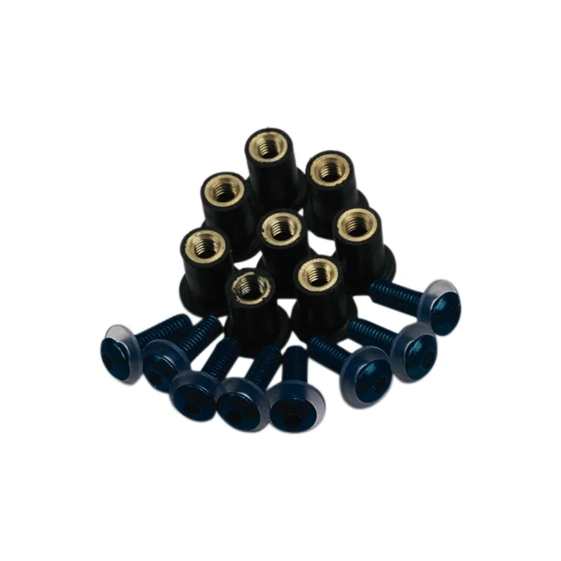 Juego de tornillos para cúpula OXFORD negro - 8 unidades