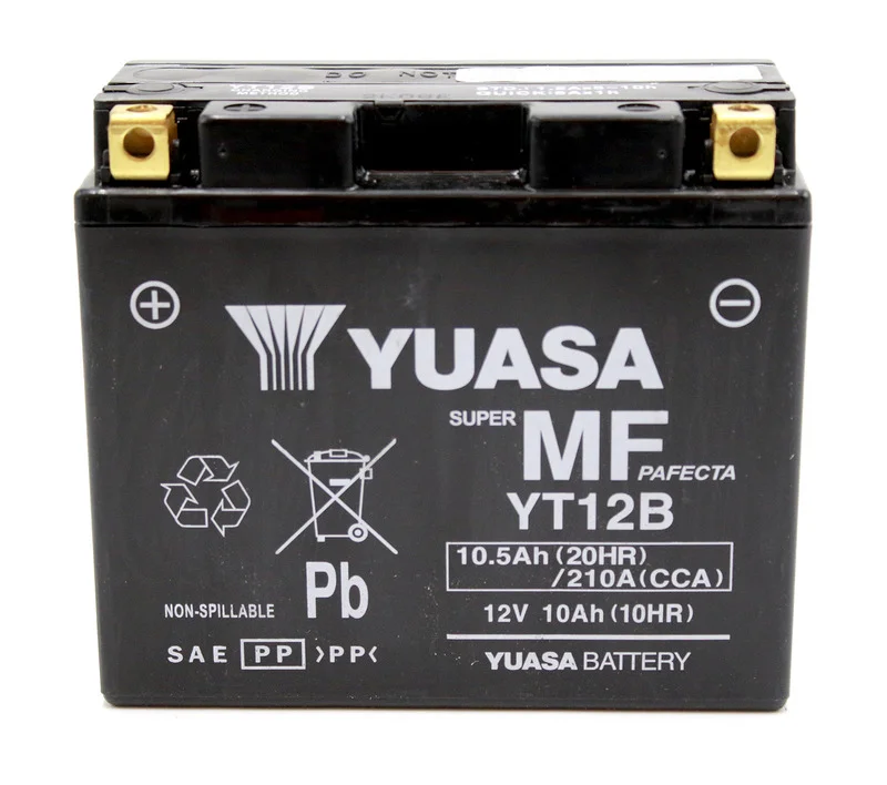 Batería YUASA W/C activada de fábrica sin mantenimiento -  YT12B (FA)