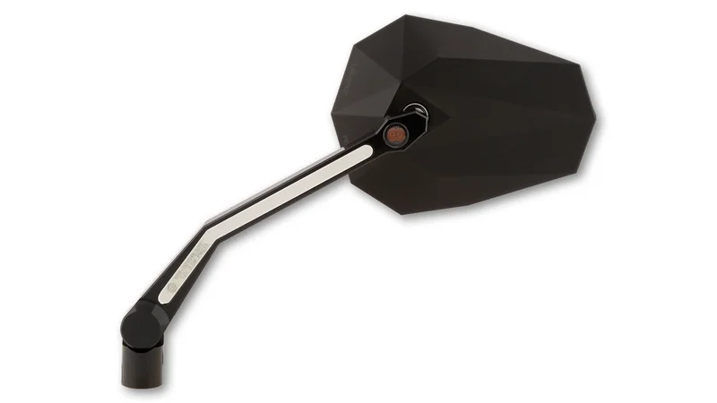 Retrovisor de manillar HIGHSIDER pro Stealth -X4 - con intermitentes LED y luz de posición - negro - Pareja