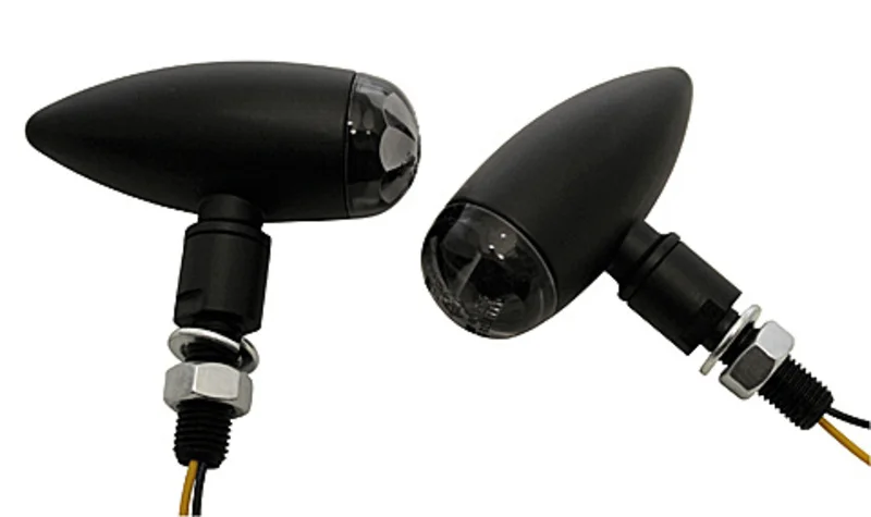 Intermitentes de manillar/luz de posición LED HIGHSIDER pro Akron-Flash - 2en1 - homologado E - negro/titanio/naranja - Pareja