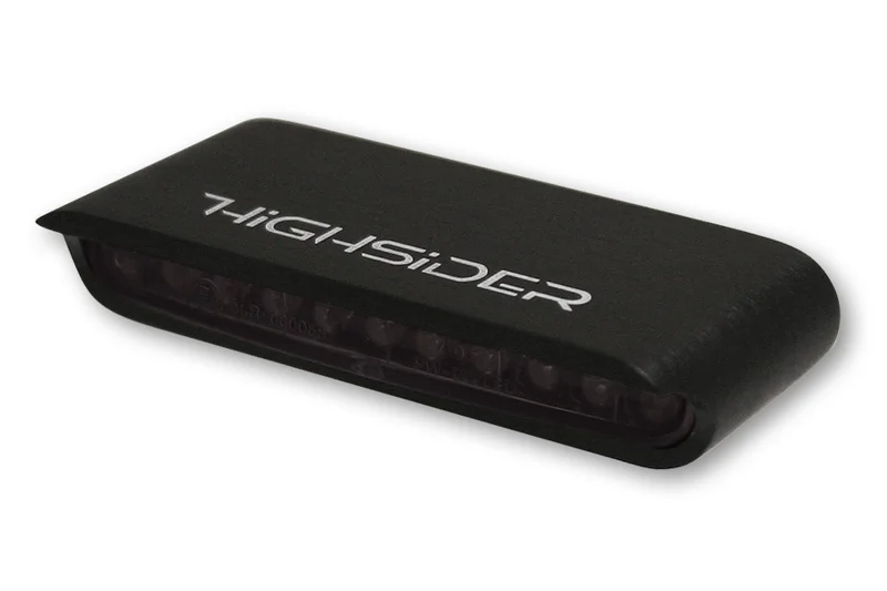 Intermitente LED HIGHSIDER pro Stripe - homologado E - cromado/ahumado - Pareja