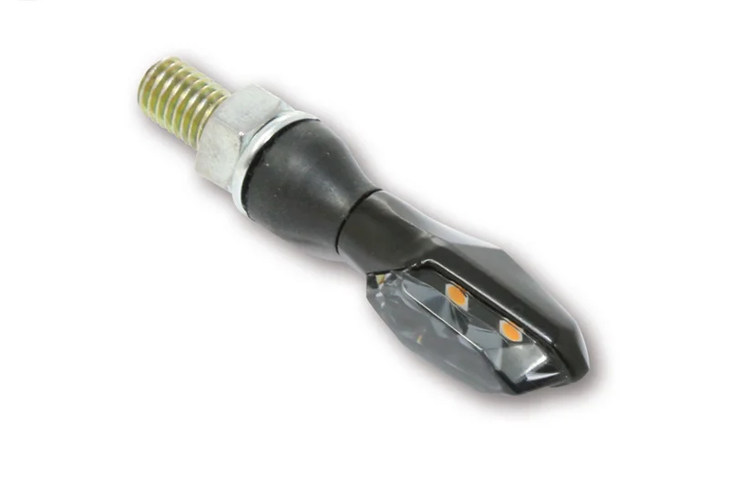 Intermitente LED HIGHSIDER pro Blaze - homologado E - negro/traslúcido - Pareja