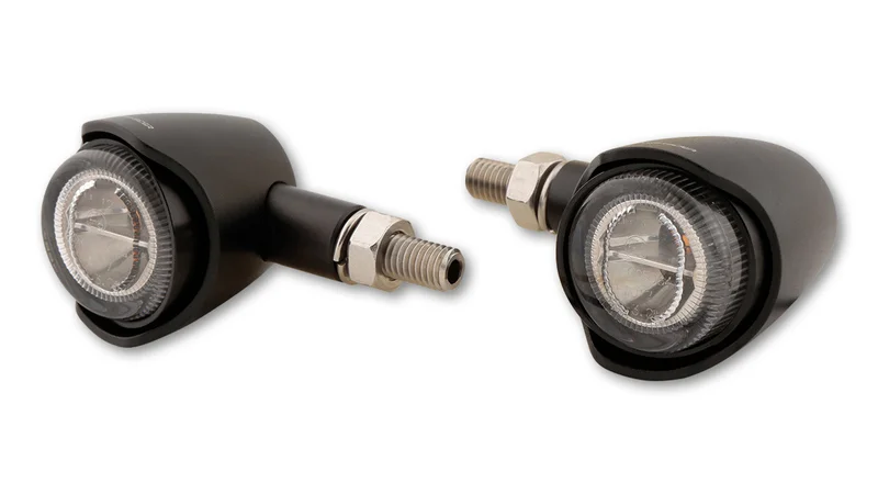 Intermitente LED HIGHSIDER pro Akron-X - homologado E - negro/ahumado - par