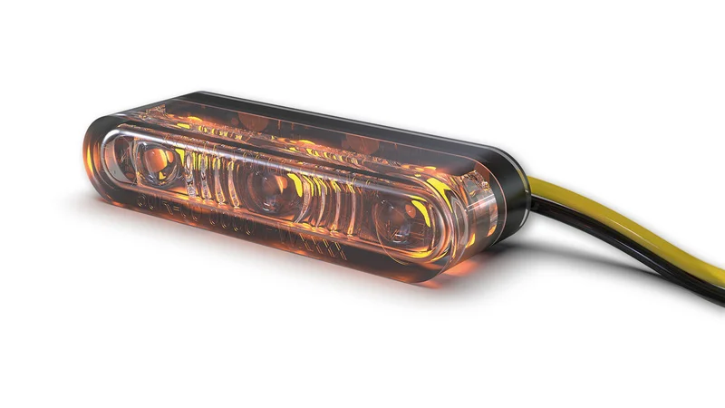 Intermitente LED HIGHSIDER pro Sonic-X2 - homologado E - cromado/traslúcido - Pareja