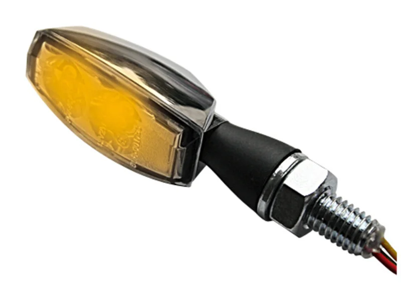 Intermitente LED HIGHSIDER pro Little Bronx - mecanizado CNC - homologado E - titanio/ahumado - Pareja