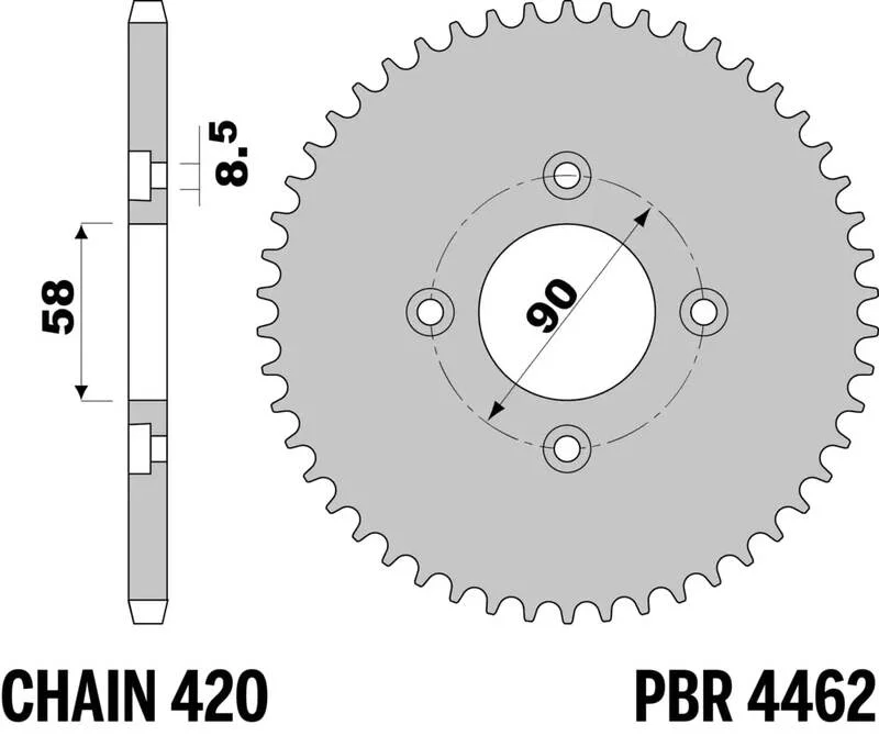 Corona PBR acero C45 estándar 4462 - 420
