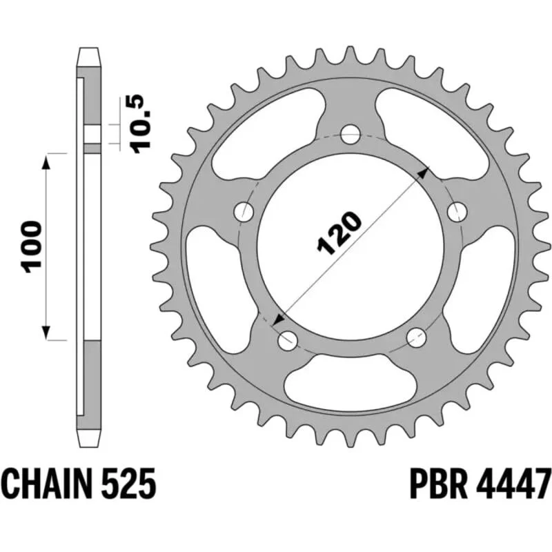 Corona PBR acero C45 templado 4447 - 525