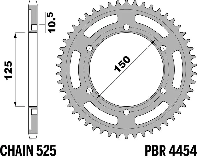 Corona PBR acero C45 templado 4454 - 525