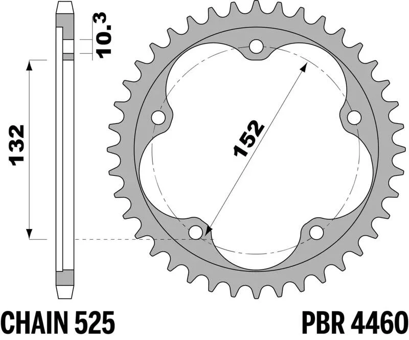 Corona PBR acero C45 templado 4460 - 525