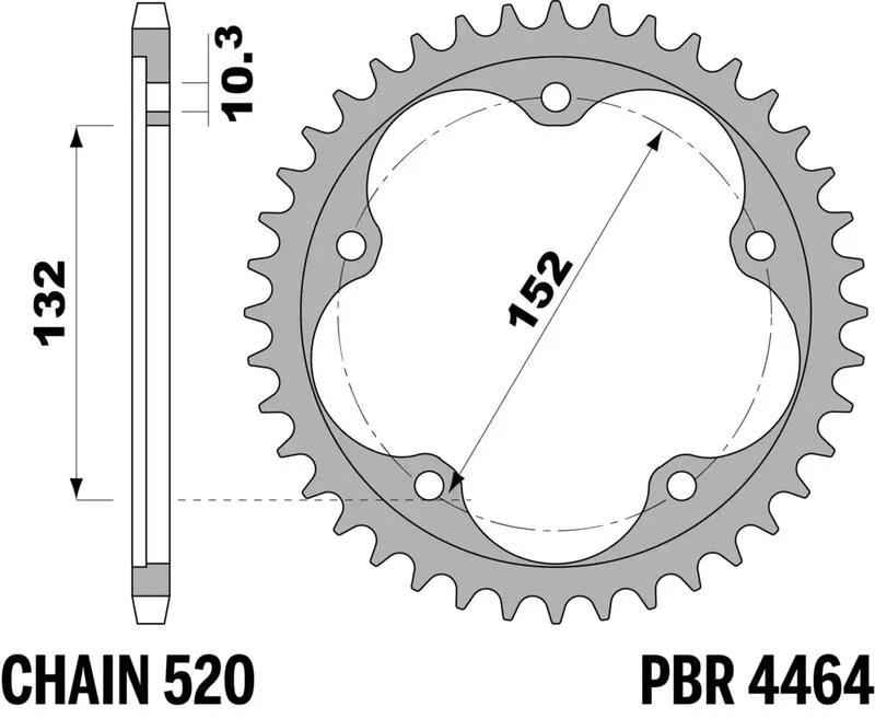Corona PBR acero C45 templado 4464 - 520