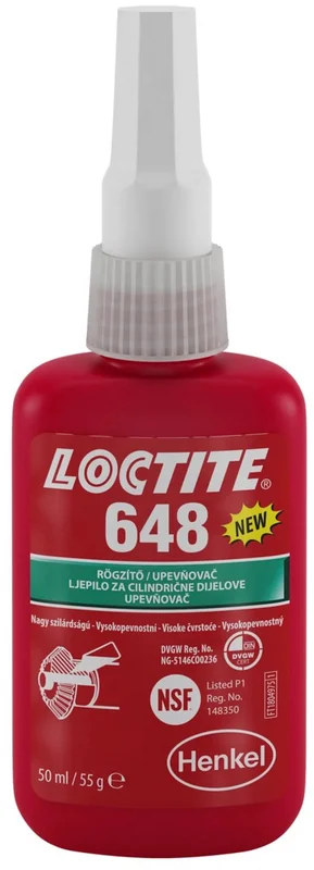 Compuesto retenedor LOCTITE 648 baja viscosidad alta resistencia - Bote 50ml