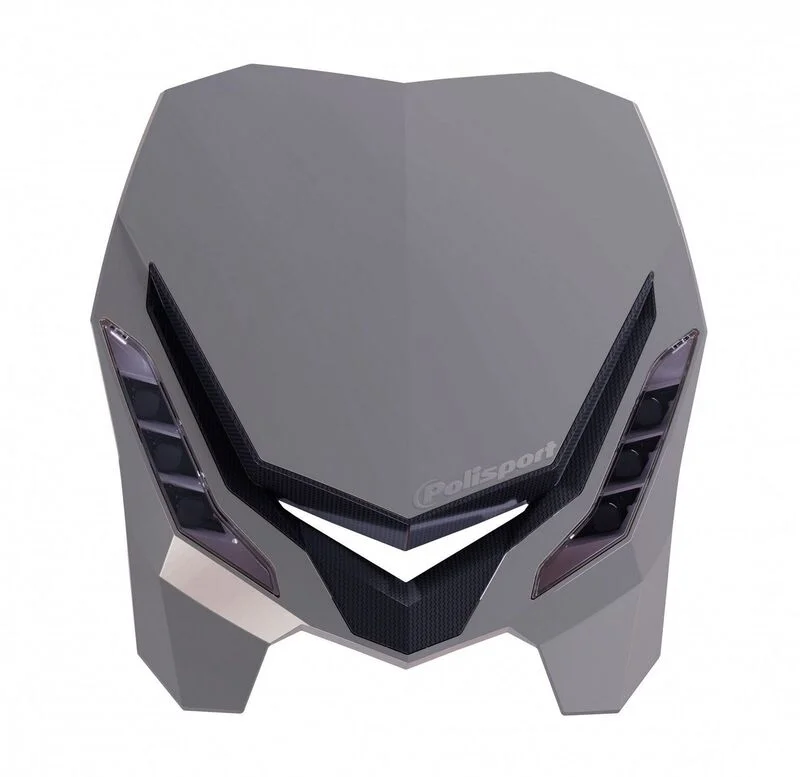 Careta con faro POLISPORT E-Blaze gris