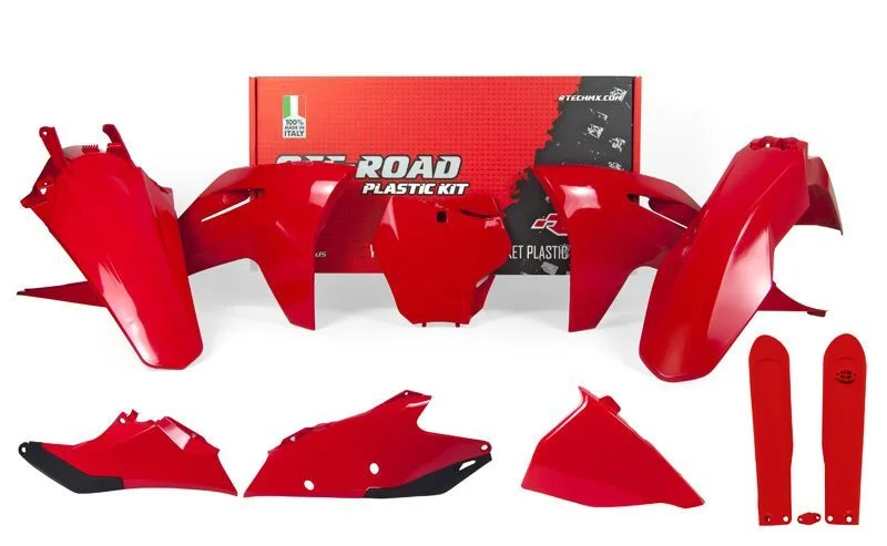 Kit de plástica RACETECH (7 piezas) - Rojo