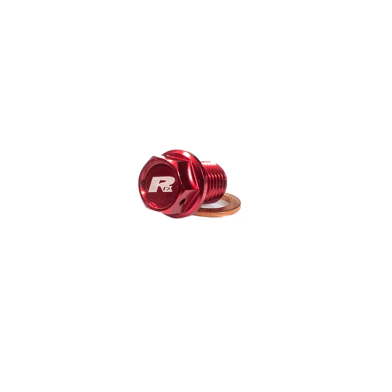 Tapón de vaciado magnético RFX Pro (rojo) [M8 x 25 mm x 1,25] - Honda CRF250/CRF250X