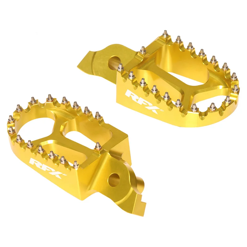 Estriberas RFX Pro Series aluminio CNC - amarillo