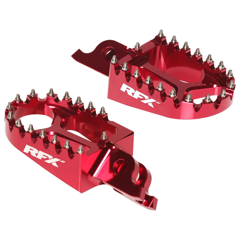 Estriberas RFX Pro Series Trials aluminio CNC - rojo