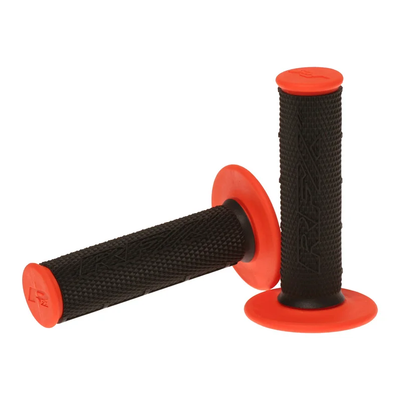 Puños compuestos dobles RFX Pro Series con centro negro (negro/ naranja), pareja