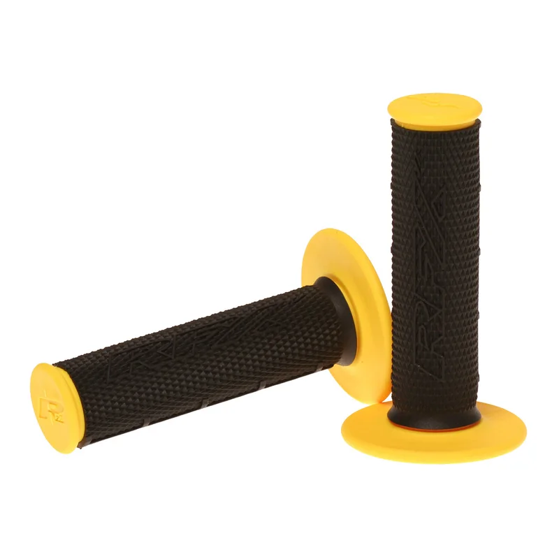 Puños compuestos dobles RFX Pro Series con centro negro (negro/ amarillo), pareja