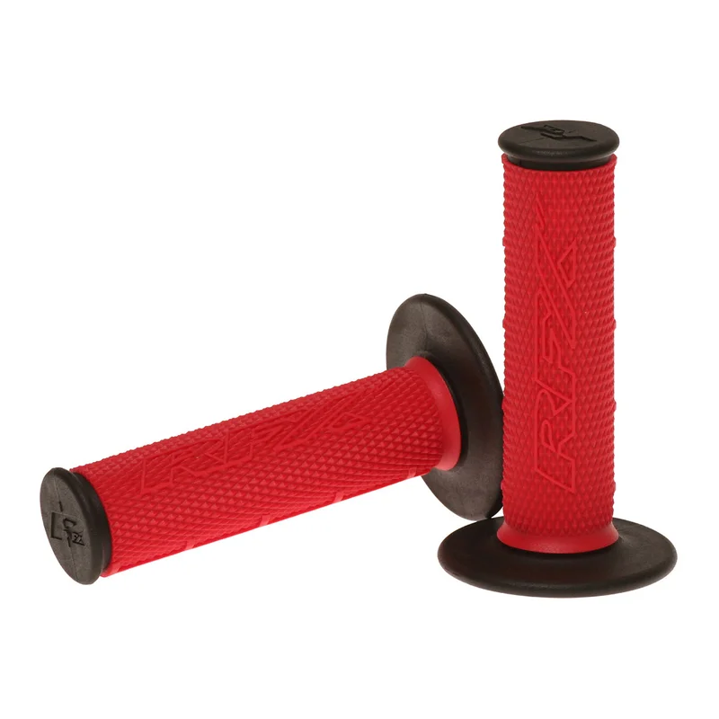 Puños compuestos dobles RFX Pro Series con extremos negros (rojo/negro), pareja