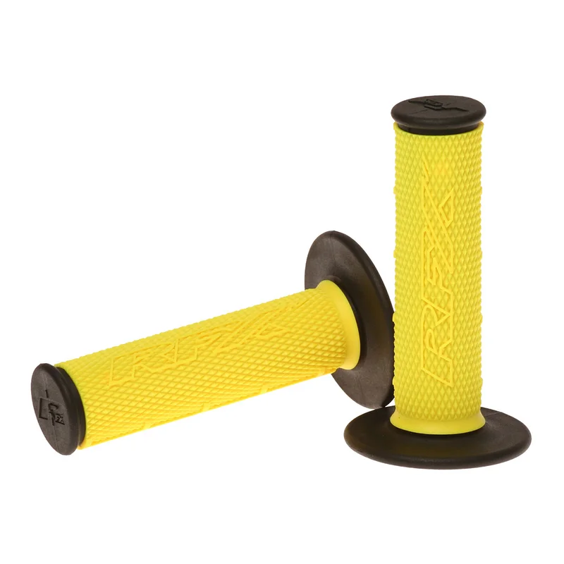 Puños compuestos dobles RFX Pro Series con extremos negros (amarillo/negro), pareja
