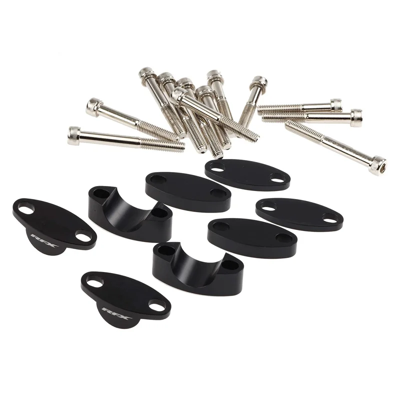 Kit de elevador de manillar RFX Race 22,2 mm (negro) Universal Eleva 25 mm/30 mm/35 mm/40 mm
