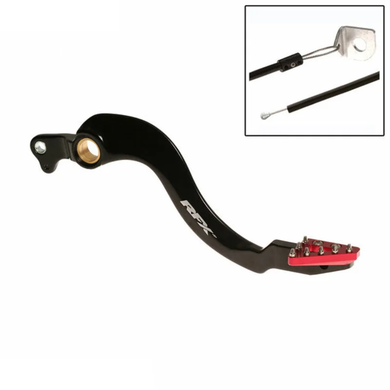 Pedal de freno trasero RFX Pro Series - punta fija -  negro/rojo