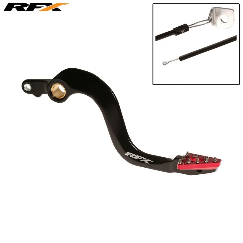 Pedal de freno trasero RFX Pro Series - punta fija -  negro/rojo