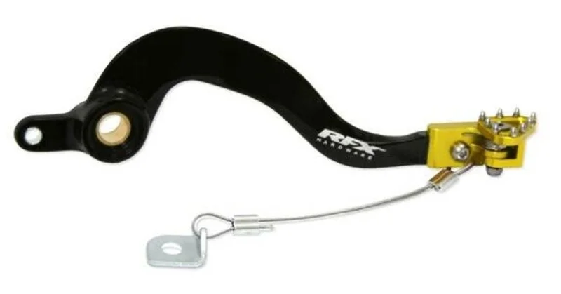 Pedal de freno trasero RFX Pro Series - punta fija - negro/amarillo