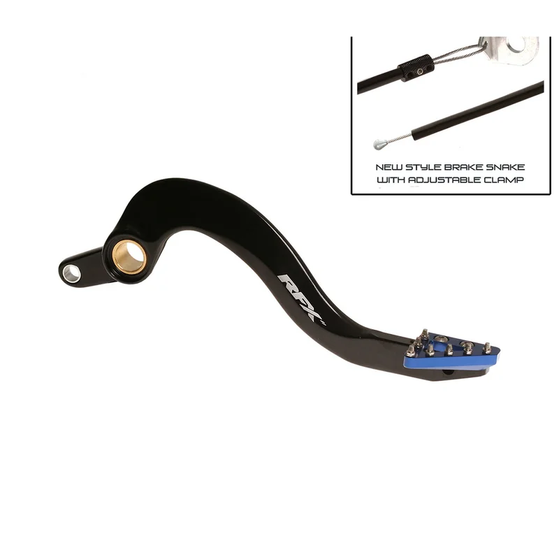 Pedal de freno trasero RFX Pro Series - punta fija -  negro/azul