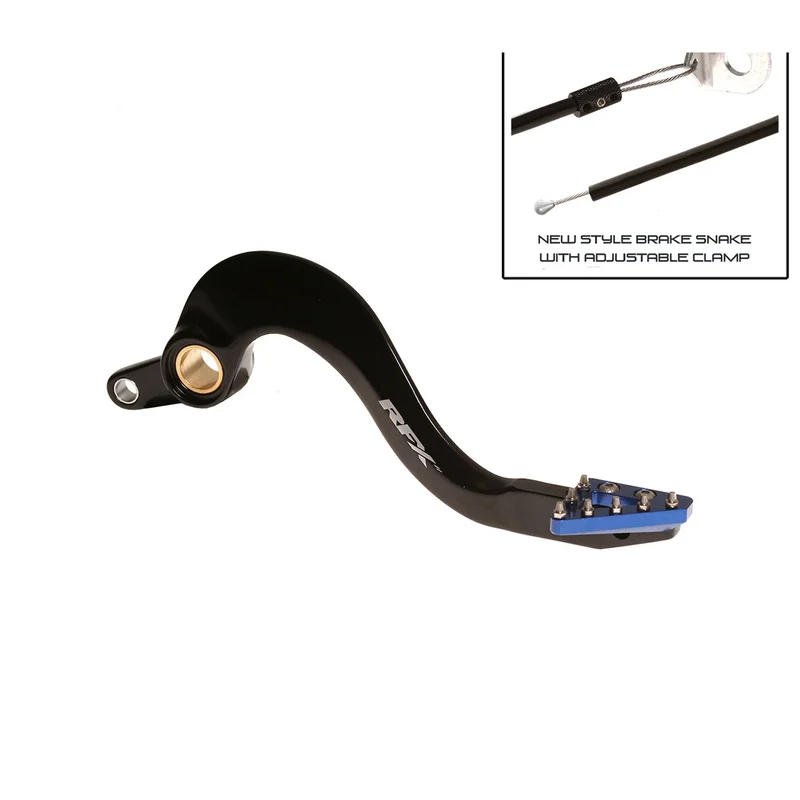 Pedal de freno trasero RFX Pro Series - punta fija -  negro/azul