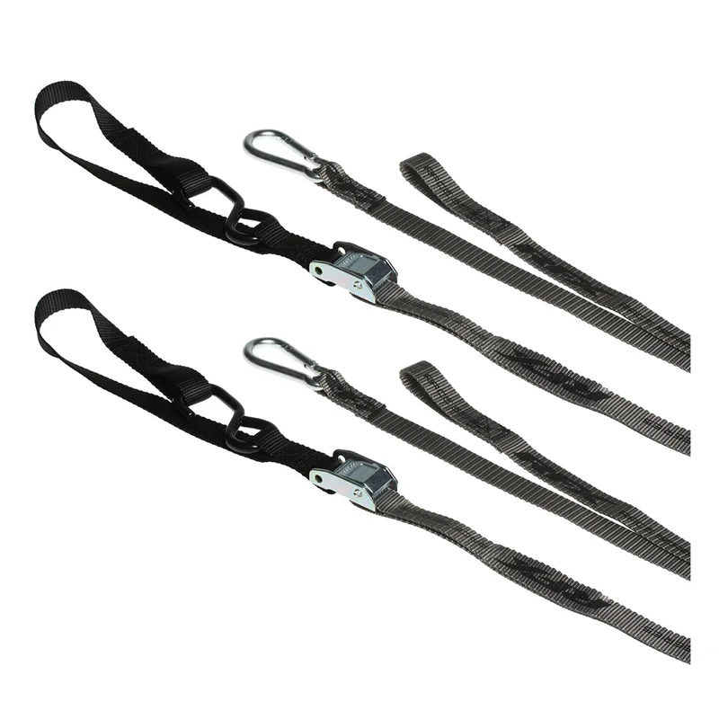 Correas de amarre RFX Race Series  con bucle adicional y clip de mosquetón - gris/negro