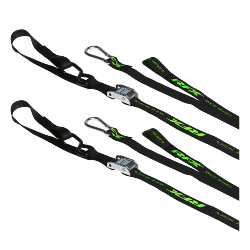 Correas de amarre RFX Race Series  con bucle adicional y clip de mosquetón - negro/hi-viz le