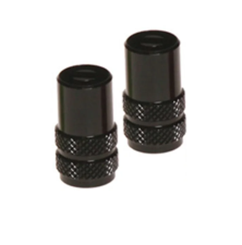 Tapas de válvula RFX Sport Series con llave de válvula 2 unidades - negro