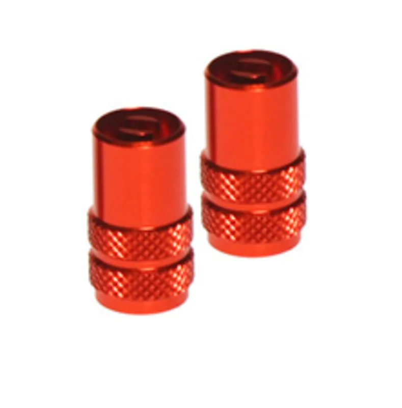 Tapas de válvula RFX Sport Series con llave de válvula 2 unidades - naranja