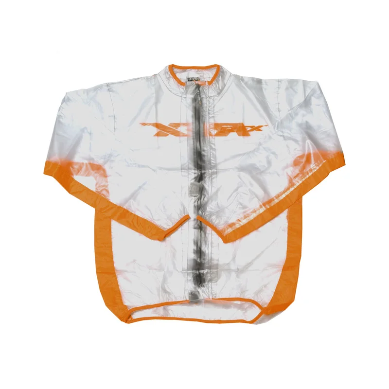 Chaqueta impermeable RFX Sport Series, talla joven S - transparente/naranja / 6- 8