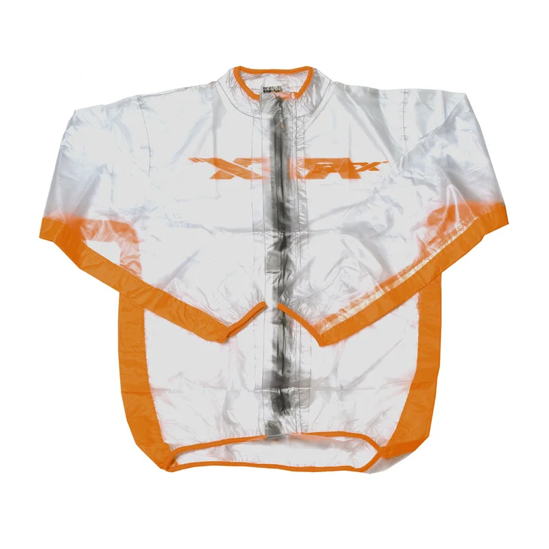 Chaqueta impermeable RFX Sport Series, talla adulto S - transparente/naranja