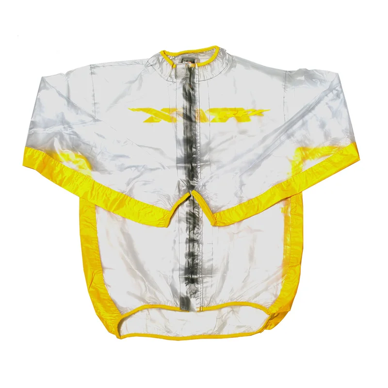 Chaqueta impermeable RFX Sport Series, talla adulto M - transparente/amarillo