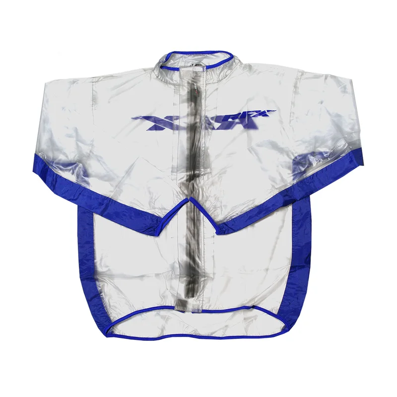 Chaqueta impermeable RFX Sport Series, talla adulto L - transparente/azul