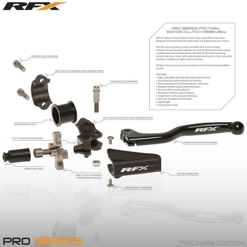 Soporte de recambio del conjunto de embrague RFX Pro Series Billet - anodizado duro