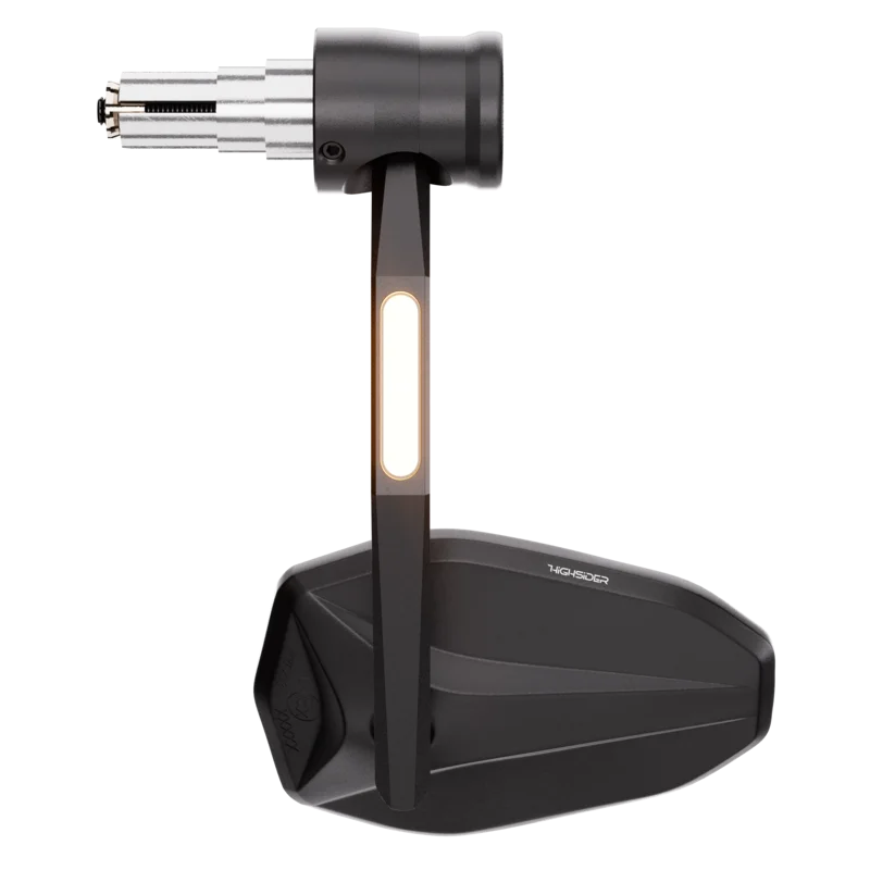 Retrovisor contrapeso de manillar HIGHSIDER pro Victory-Rim - con intermitentes LED - negro - 1 pieza