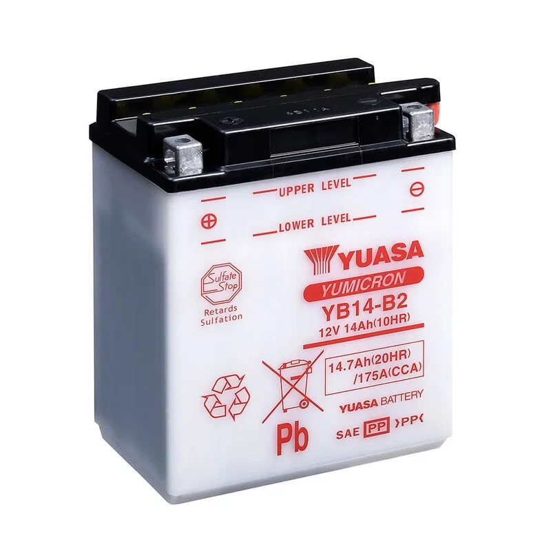 Batería YUASA YB14-B2 Combipack (con electrolito)