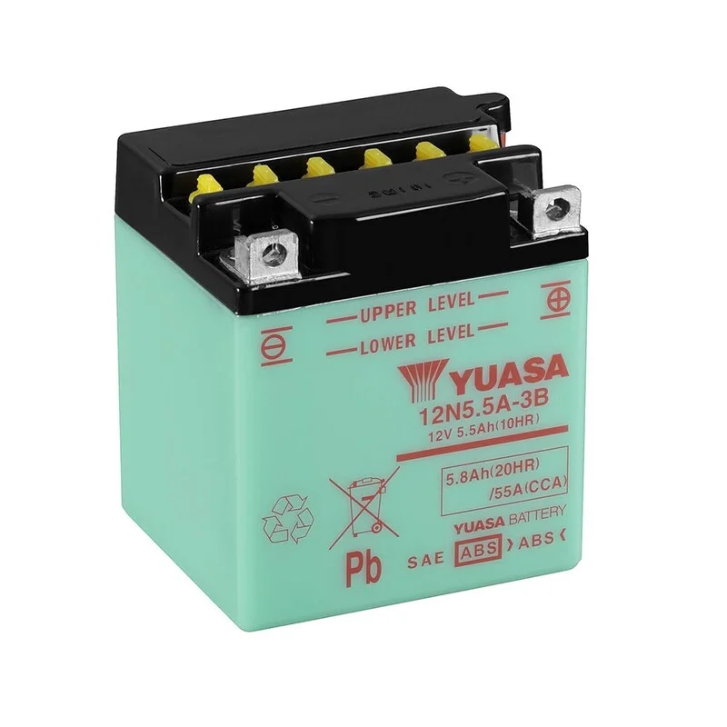 Batería YUASA 12N5.5A-3B Combipack (con electrolito)