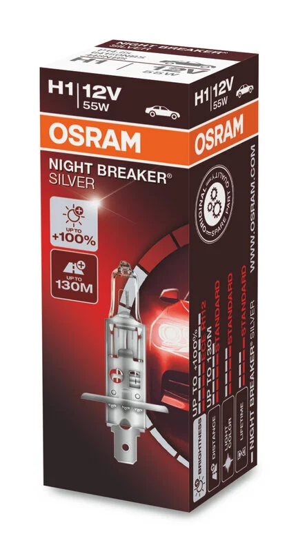 Lámpara OSRAM Night Breaker Silver H1 12V / 55W - 1 ud