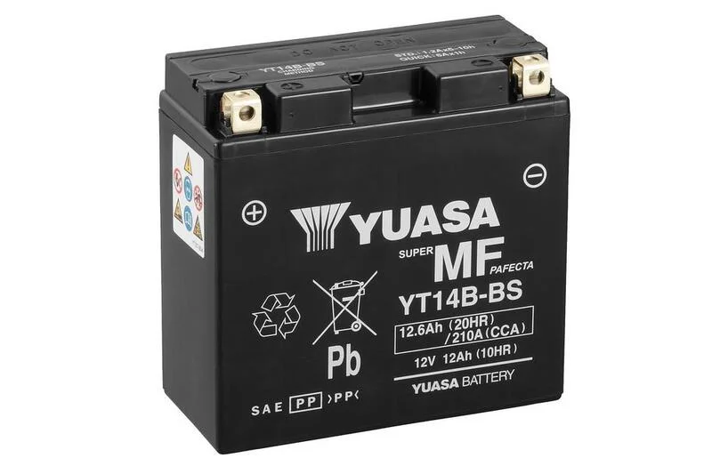 Batería YUASA Sin mantenimiento activada de fábrica  - YT14B FA