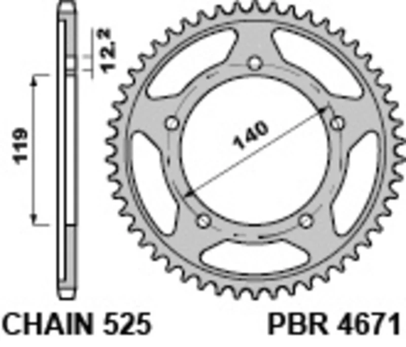 Corona PBR acero C45 estándar 4671 - 525